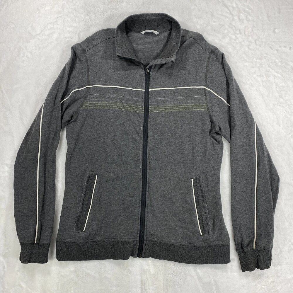 Lululemon Full Zip Jacket Mens XL Gray Mock Neck Pockets Long Sleeve
